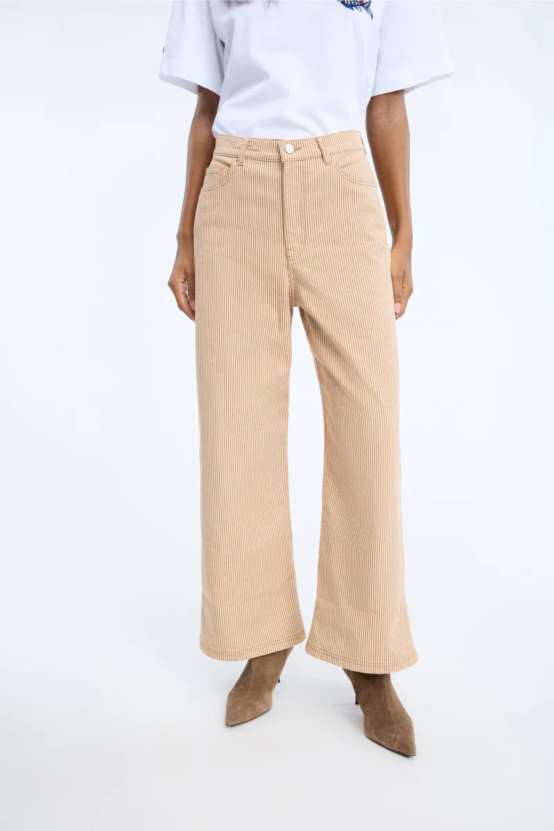 Munthe Navona Denim Pants Stripe Camel