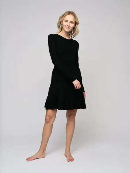 Hovedbilde Ella and il Oline Merino Dress Dark Brown