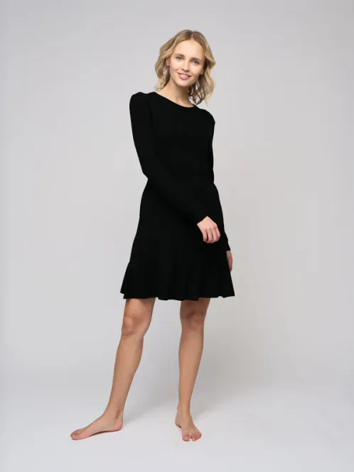 Hovedbilde Ella and il Oline Merino Dress Dark Brown