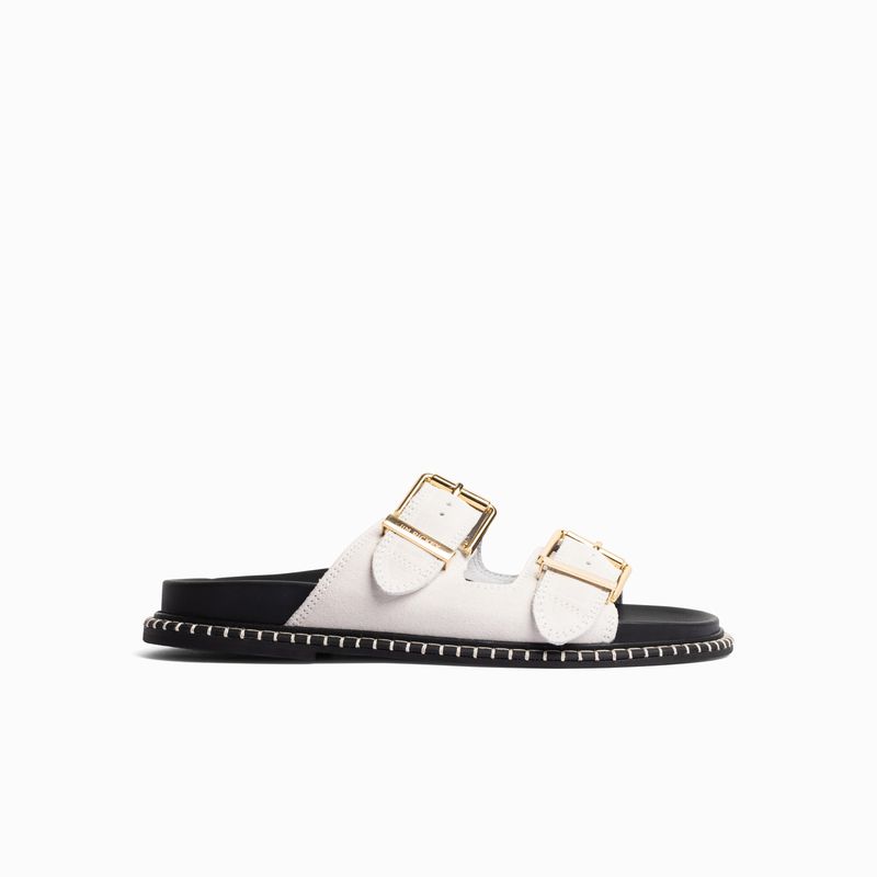 Jim Rickey Mary W Sandal Suede Offwhite