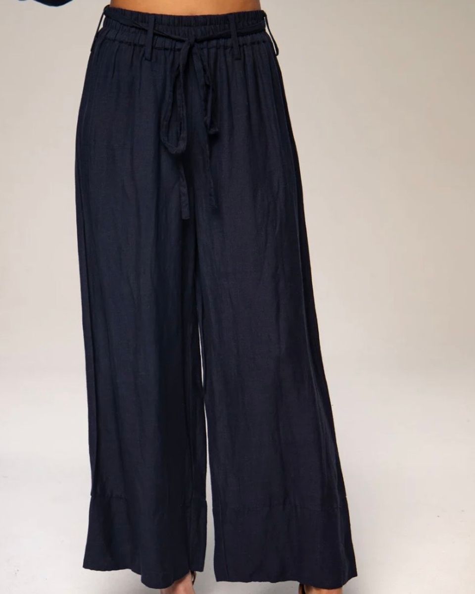 MISSMAYA Elida Pant Sailing Blue Linen