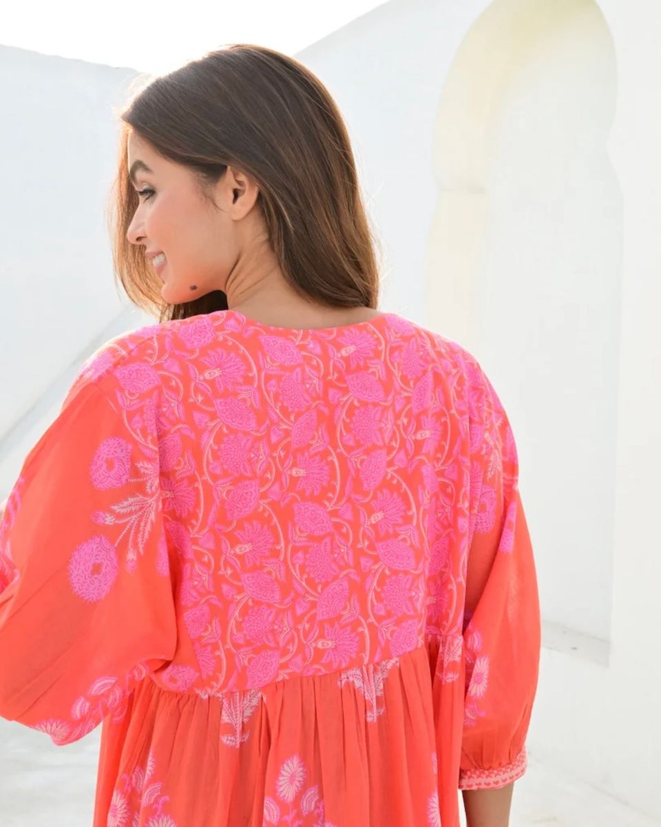 Anouska Love Shack Antibes Lang Kjole Orange 