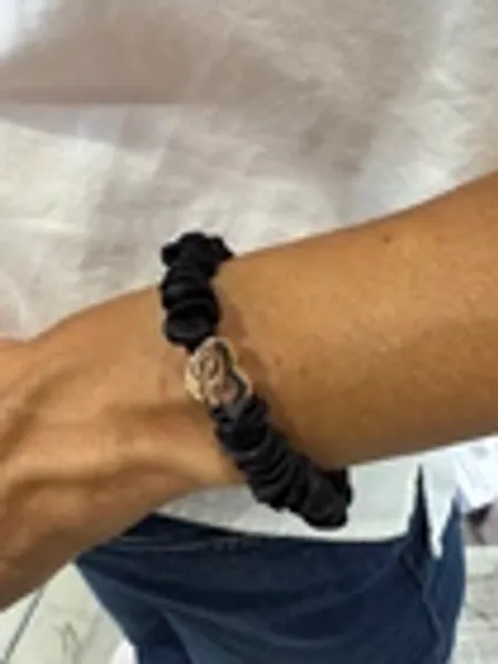 Hovedbilde By Eloise Skinny Scrunchie/Armbånd Silk Black