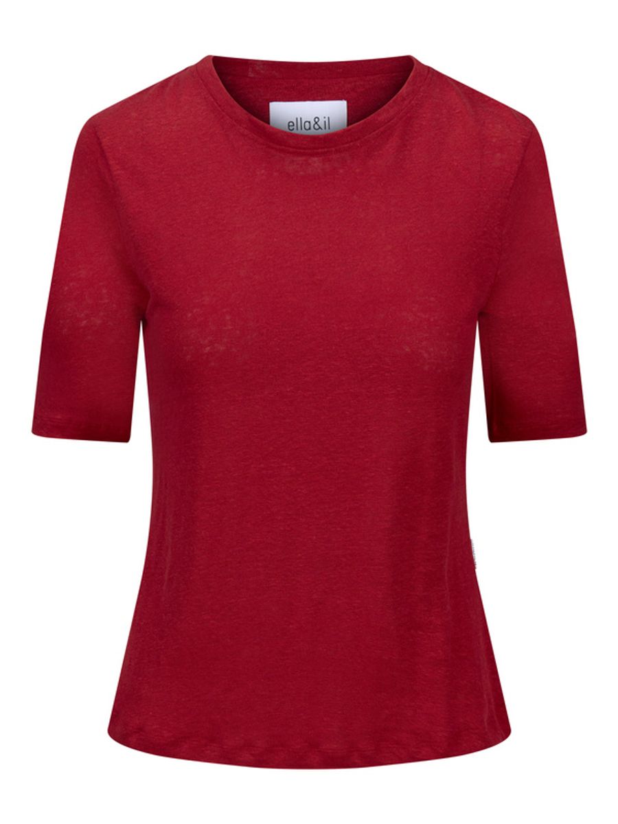 Ella and il Karina Linen Tee Red