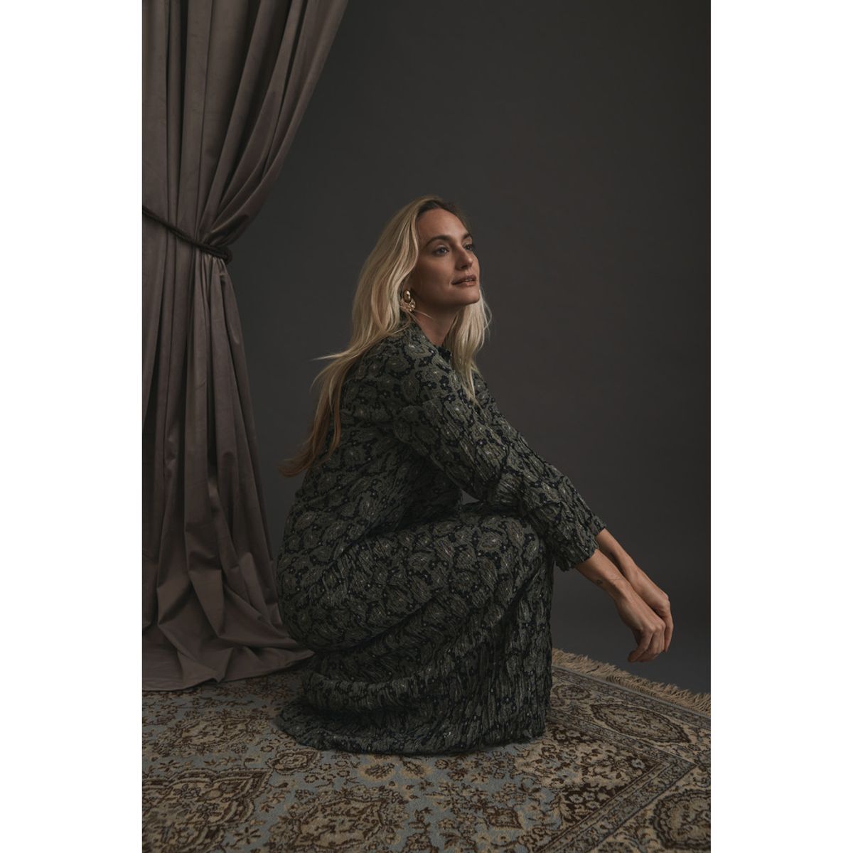 Heartmade Hisana Dress Forest Green Print 