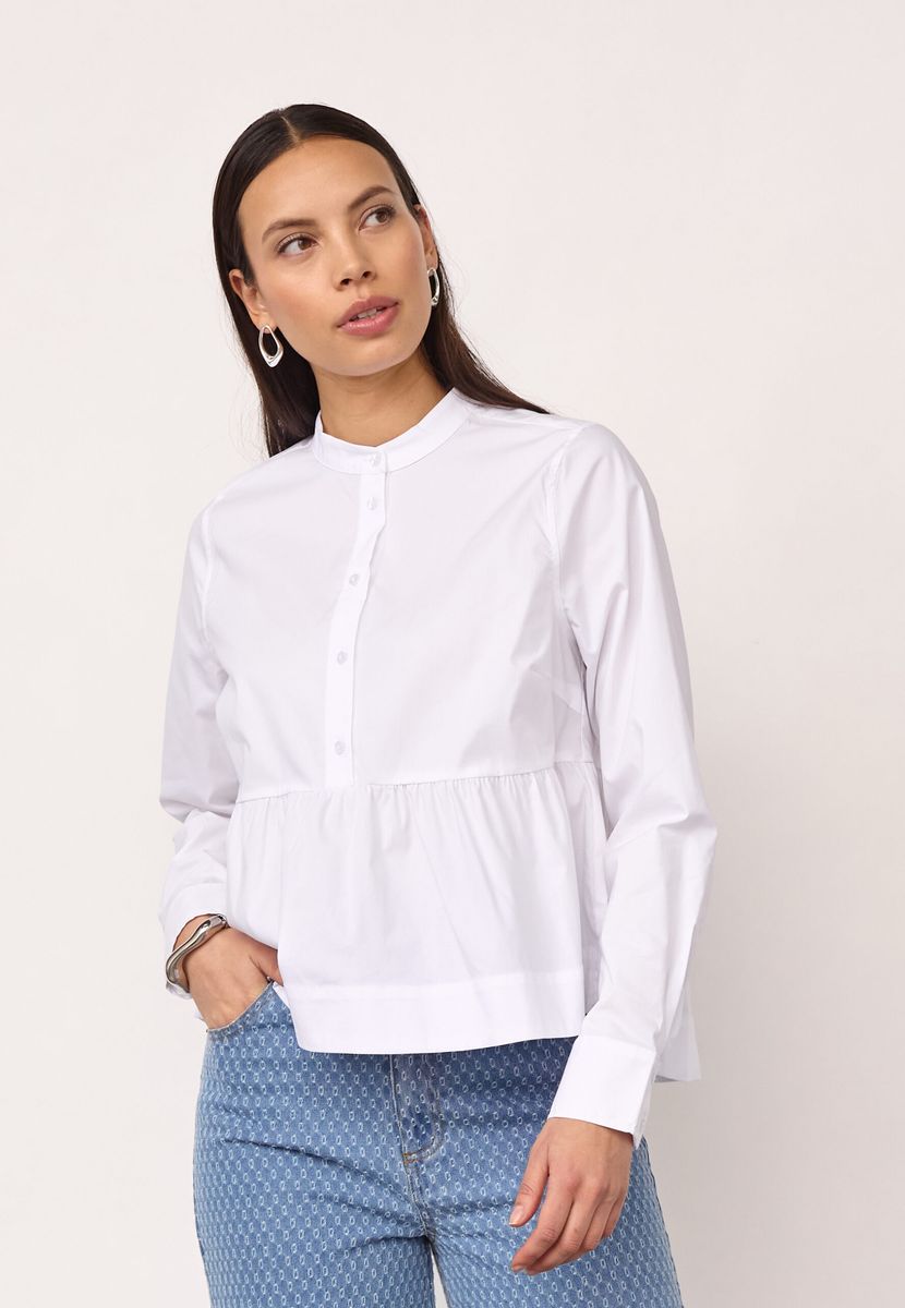 Cocouture Poppy Flare Blouse White