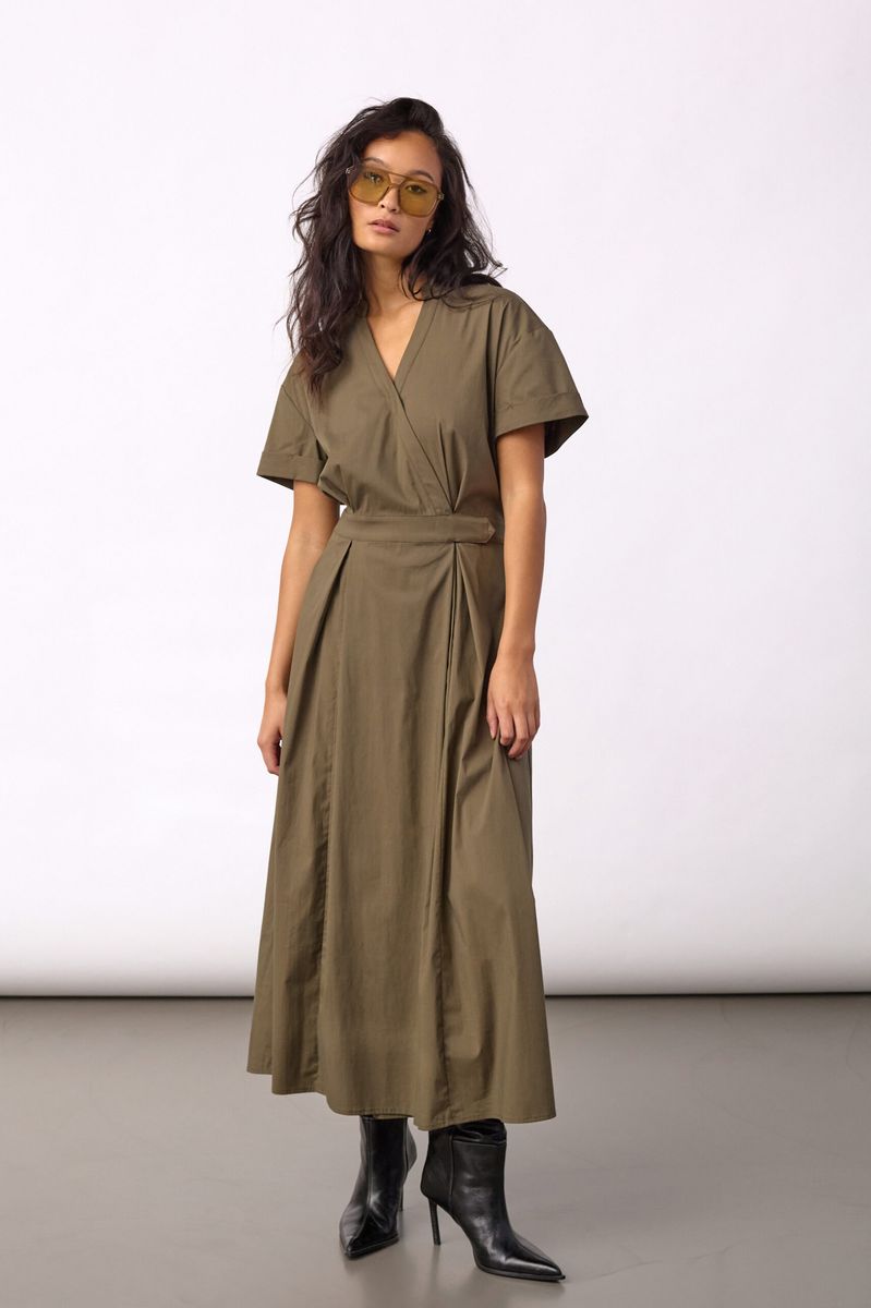 Cocouture Elara Wrap Dress Olive