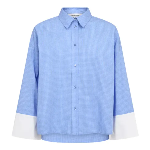 Hovedbilde Cocouture Elona Check Cuff Shirt Pale Blue 