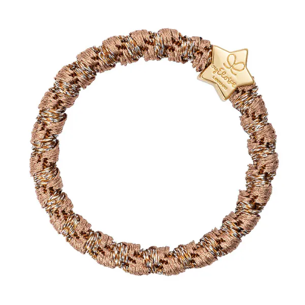 Hovedbilde By Eloise Hårstrikk/Armbånd Woven Gold Star Suede