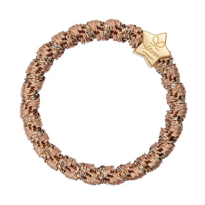 Hovedbilde By Eloise Hårstrikk/Armbånd Woven Gold Star Suede