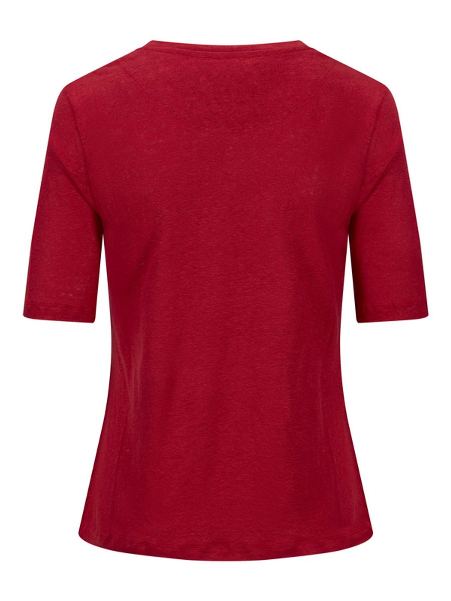 Ella and il Karina Linen Tee Red