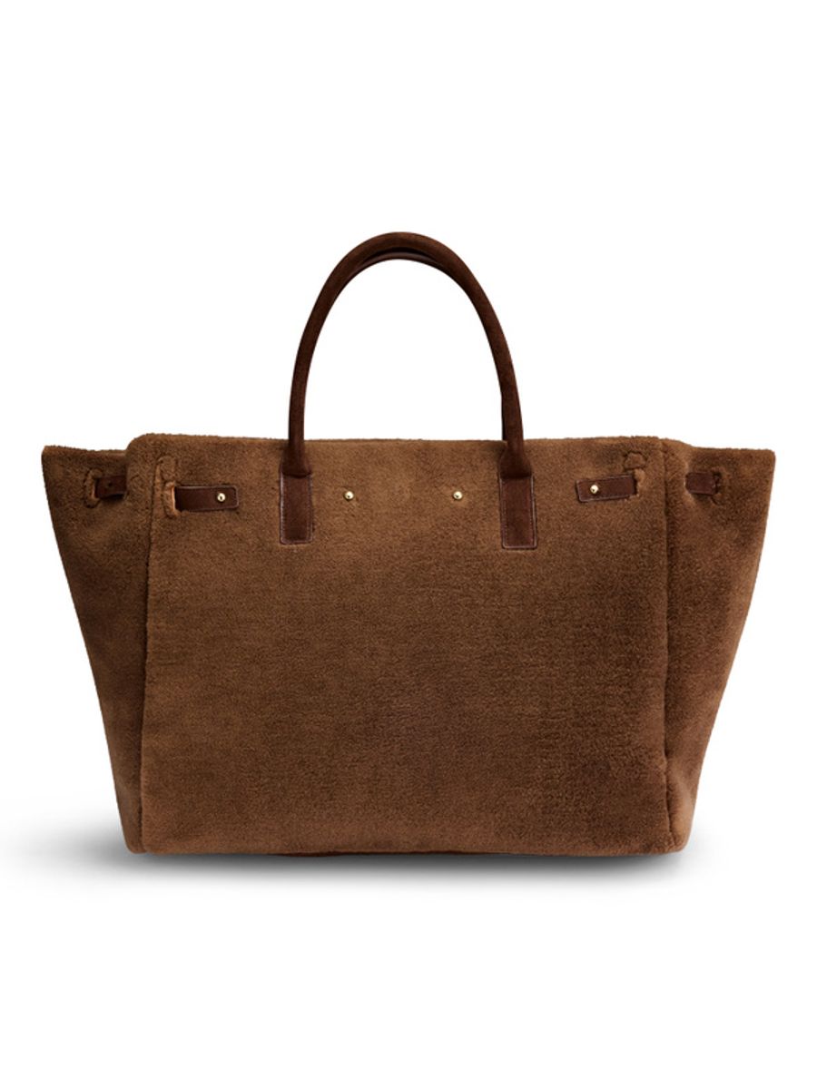 Ella and il Lykke Shearling Bag Brown 