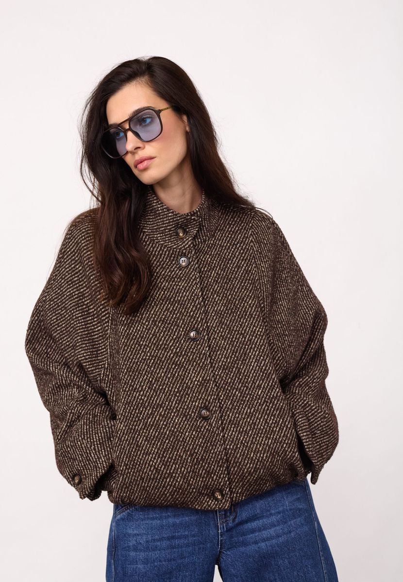 Cocouture Sacha Balloon Jacket Dark Brown 