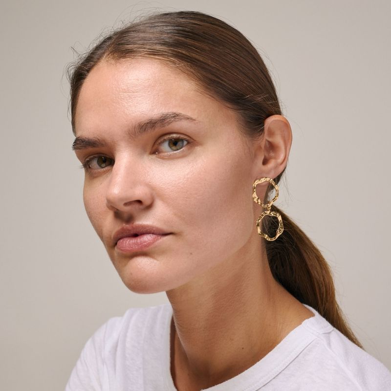 Enamel Earring Miriam Gold 