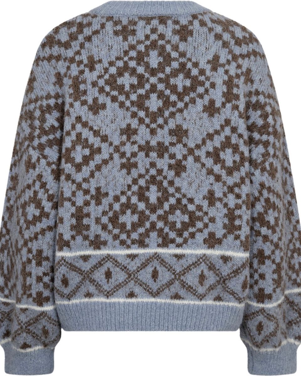 A-view Luxana Knit Pullover Brown Blue