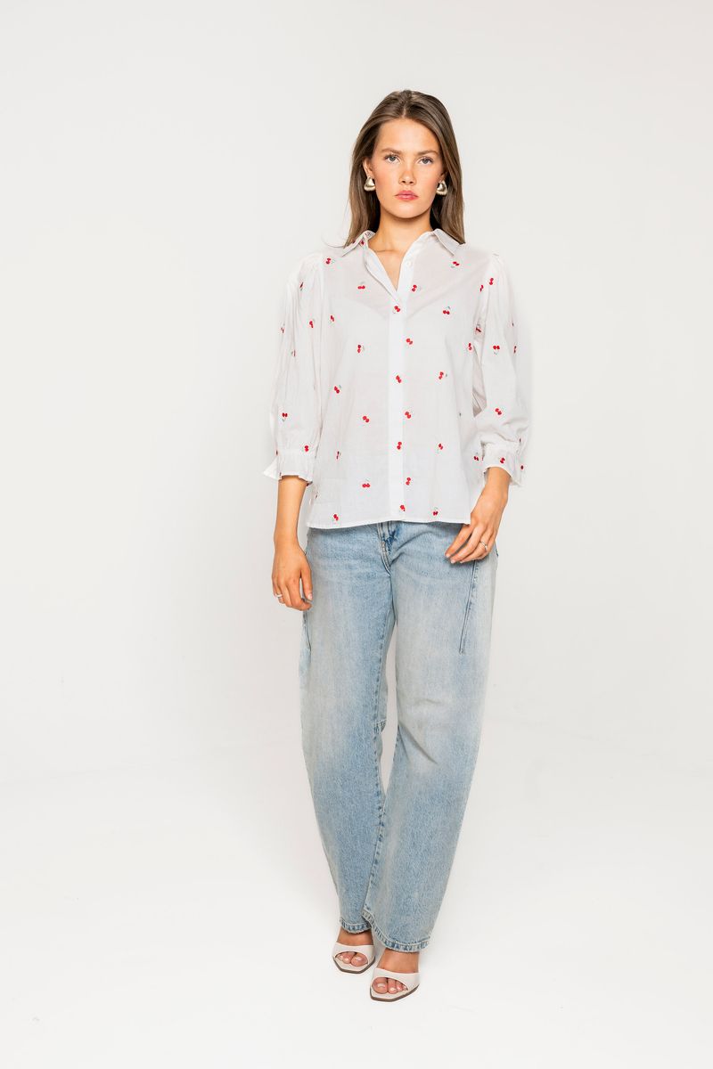 FORHÅNDSBESTILLING MISSMAYA Amy Blouse Cherry