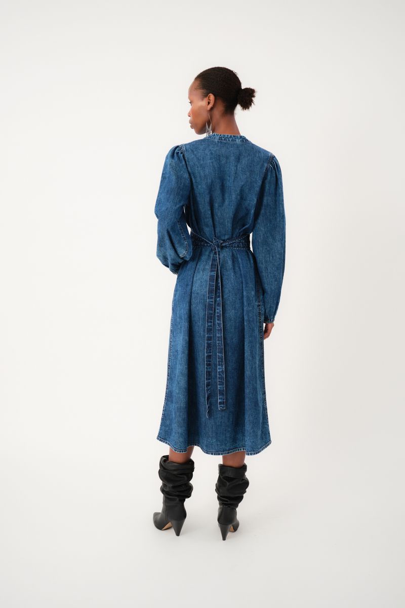 Lollys Laundry Paris Midi Dress Blue