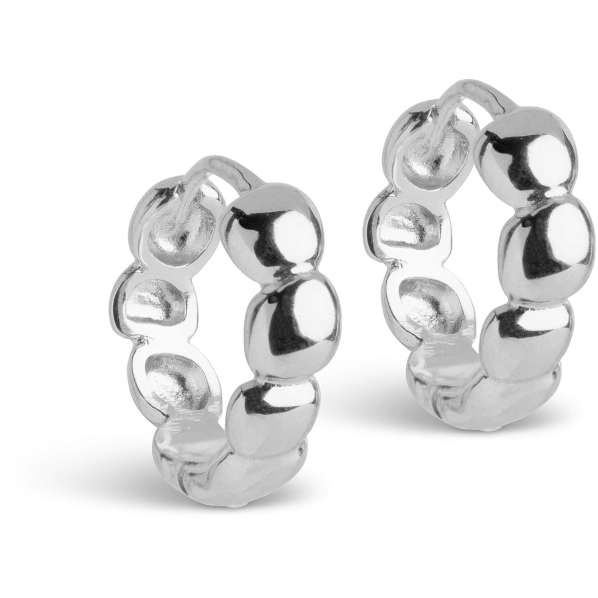 Enamel Hoops Nara Silver