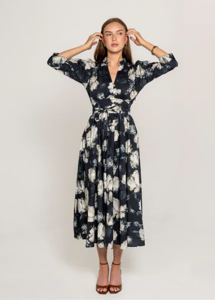 Hovedbilde MISSMAYA Maria Dress Blue Garden 
