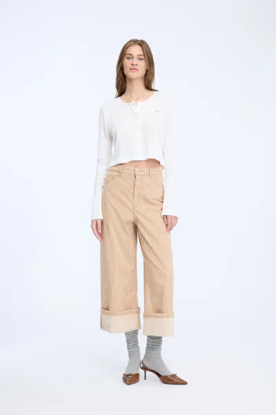Hovedbilde Munthe Navona Denim Pants Stripe Camel