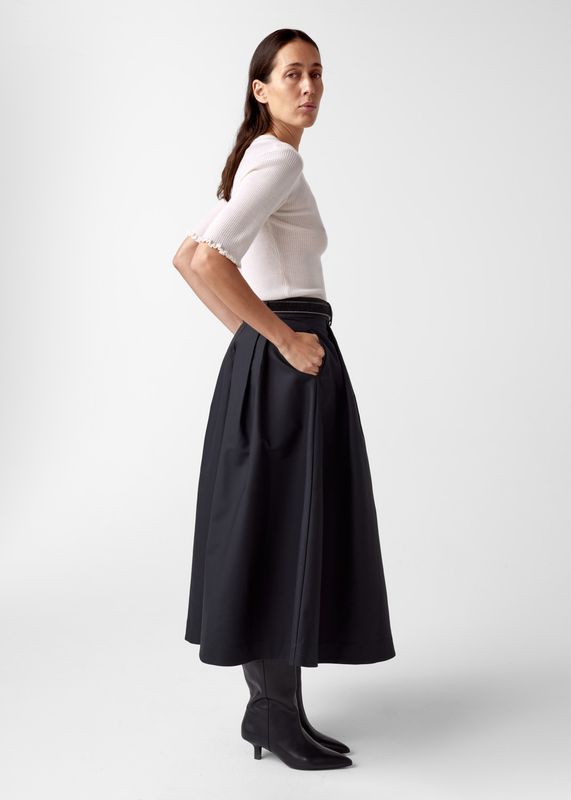 Aks Label Anna Cotton Skirt Black