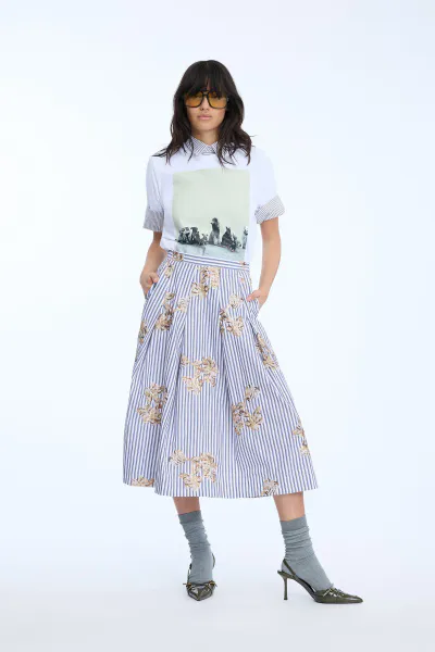 Hovedbilde Munthe Nukkia Skirt Stripe White