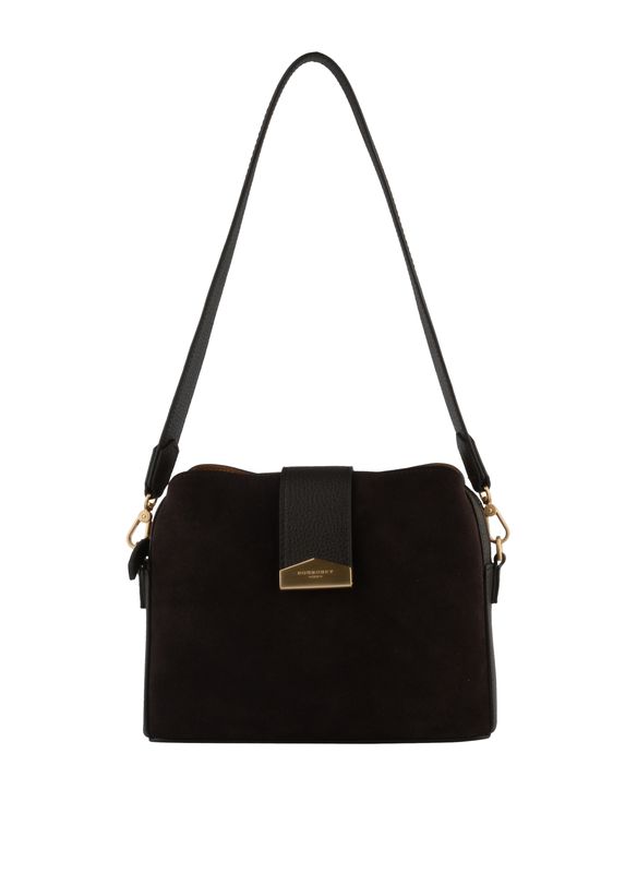 Pourchet Paris Cavalcade Suede Crossbody Medium Marron