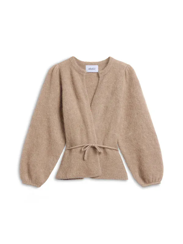 Ella and il Fredrikke Chunky Cardigan Hazel Beige