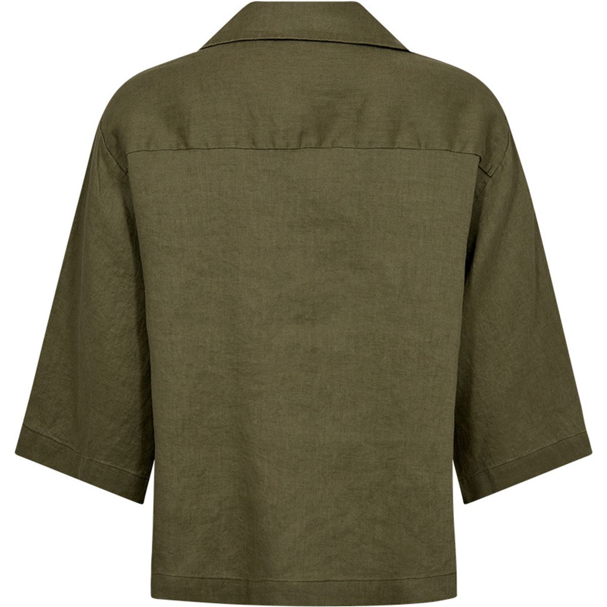 Pieszak Lina Linen V-neck Blouse Faded Green 