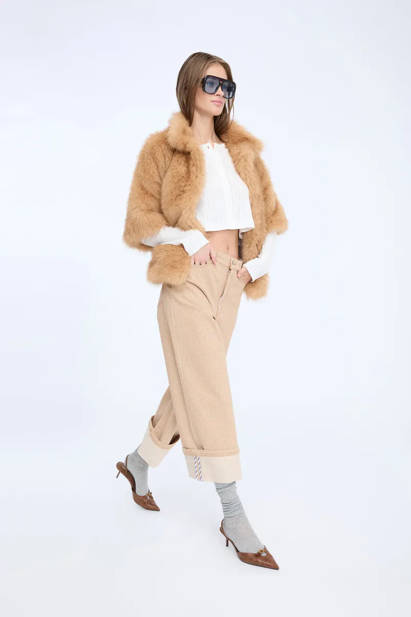 Munthe Navona Denim Pants Stripe Camel