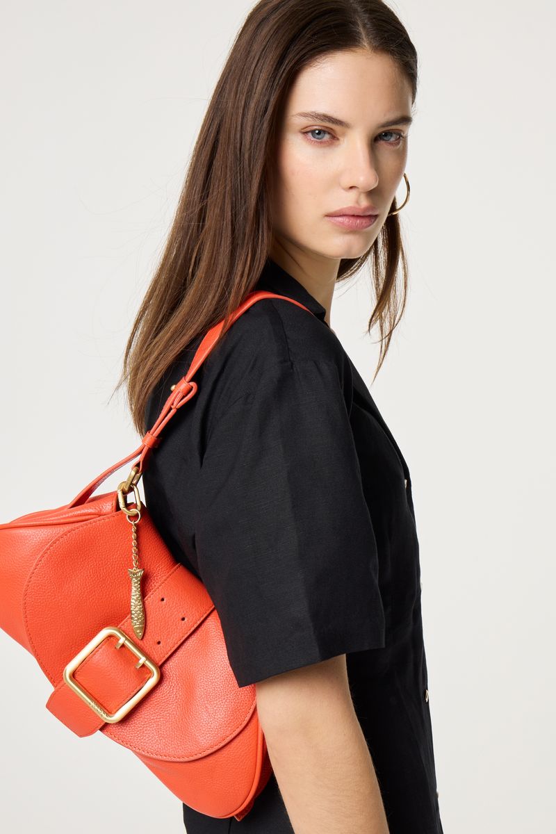 Fabienne Chapot Chapot Leather Bag Tangerine Tango 