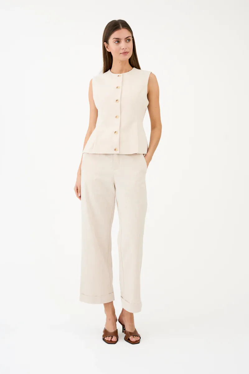 Pieszak Birkin Weekend Cropped Pant Solaris Sand Melange