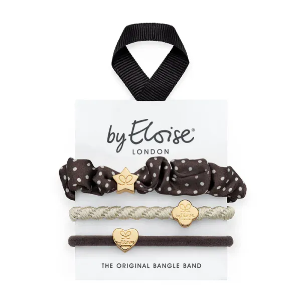 Hovedbilde By Eloise Hårstrikk/Armbånd Maison Mocha 