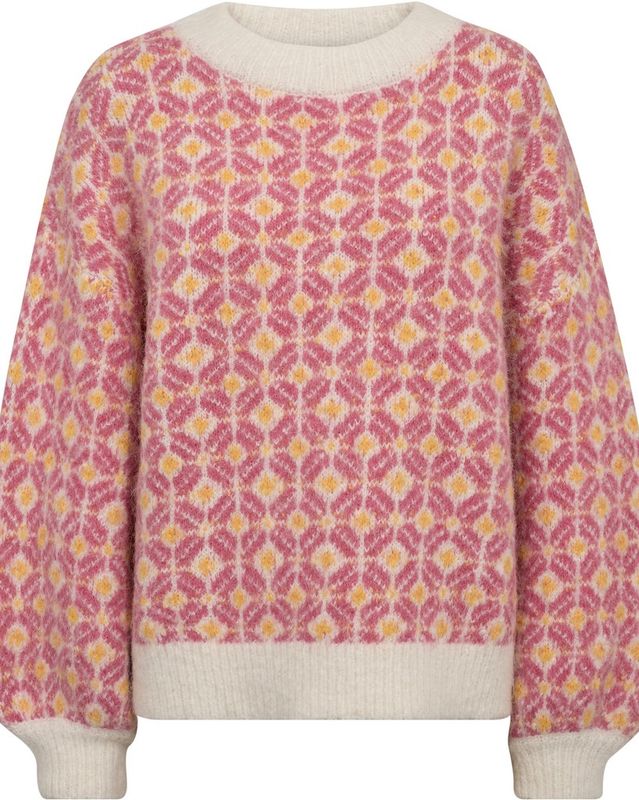 A-view Stavanger Knit Pullover Off White Pink 