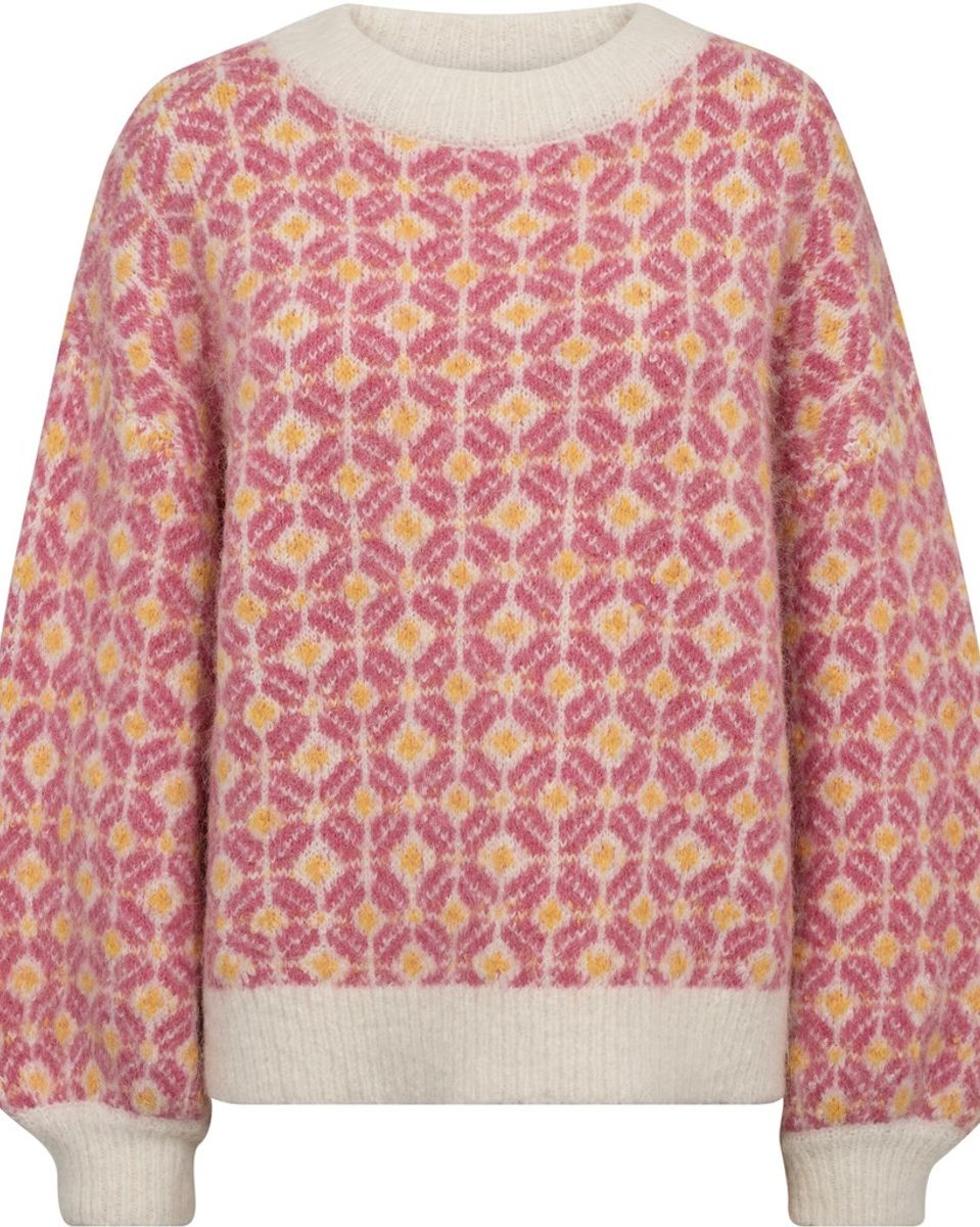 A-view Stavanger Knit Pullover Off White Pink 