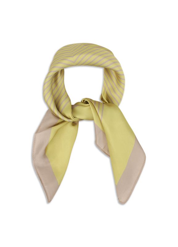 SUI AVA Classic Patterned Scarf Lime Beige