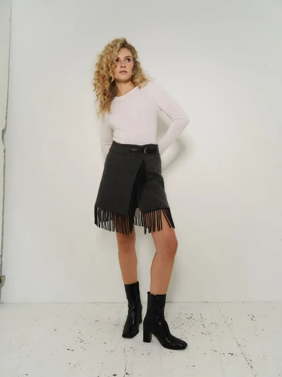 Ella and il Andrine Skirt Dark Grey 