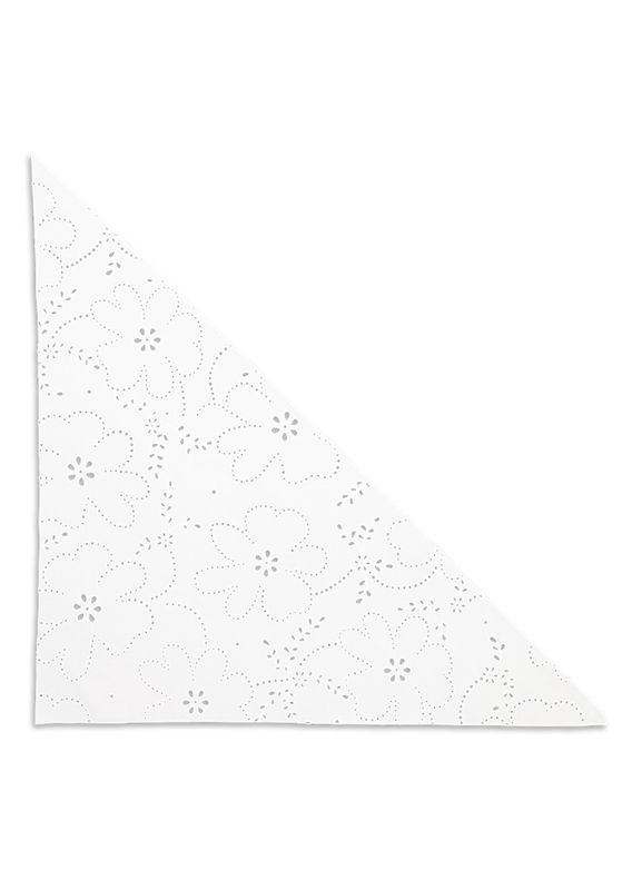 SUI AVA Floral Broderie Bandana Soft White 