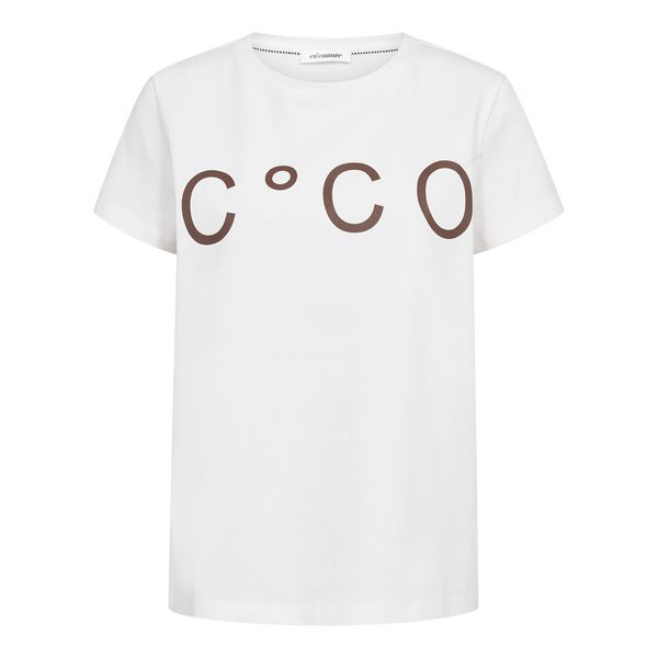 Hovedbilde Cocouture Signature New Tee White Dark Brown