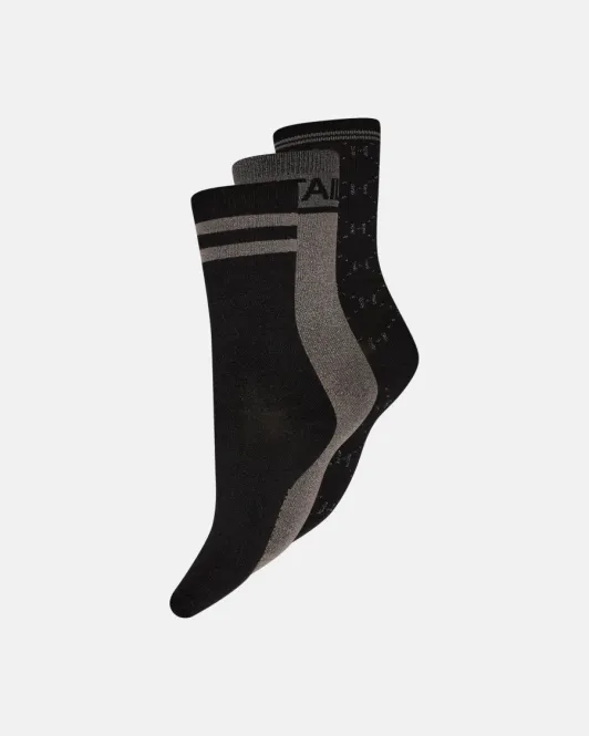 Hovedbilde Hype The Detail Glitter Socks 3-Pack Black Grey