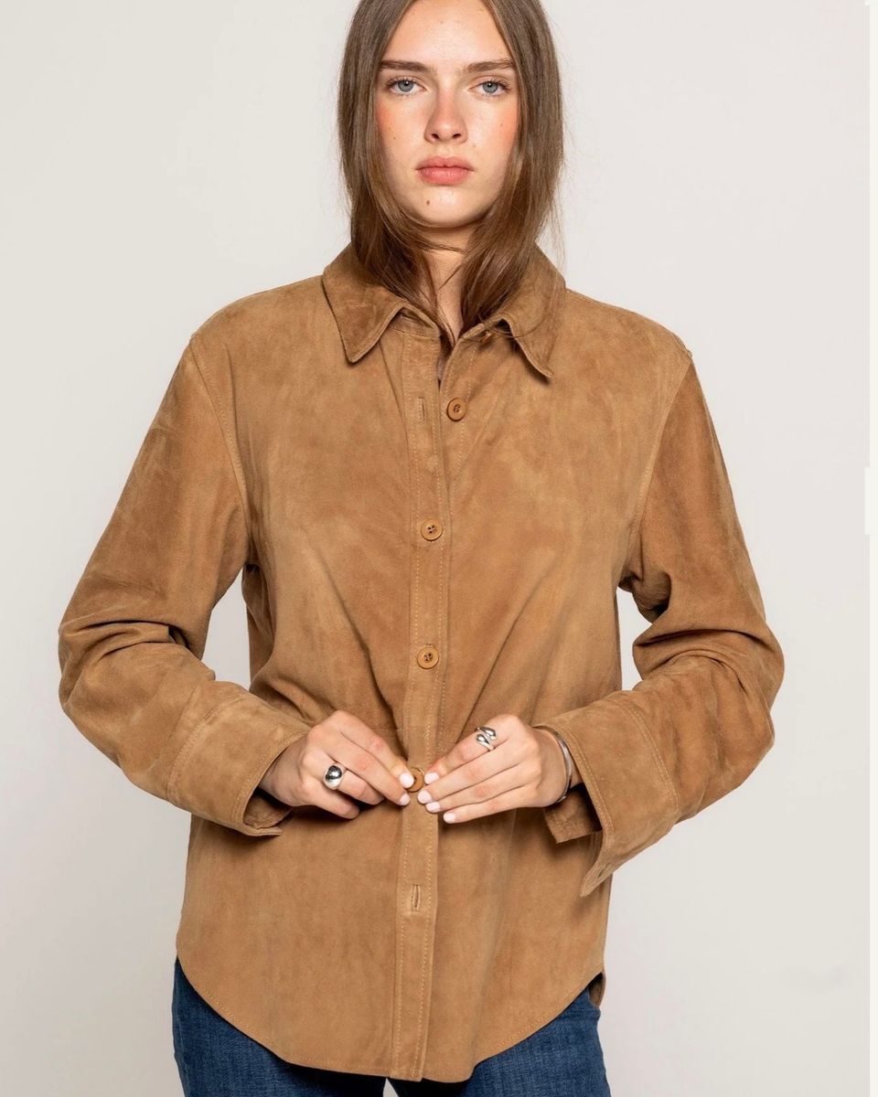 MISSMYA Alessandra Suede Shirt Bisquit