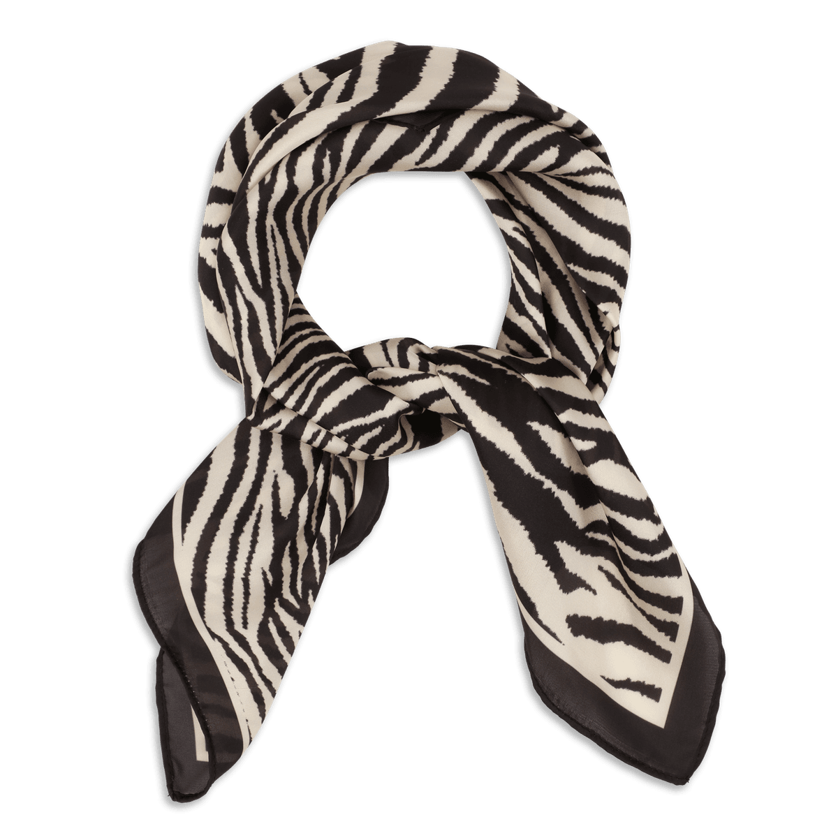 SUI AVA Zebra Scarf Black Offwhite