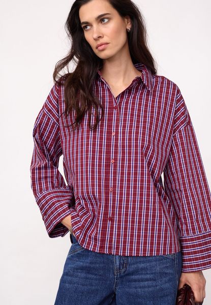 Hovedbilde Cocouture Renee Check Cuff Shirt Berry Red