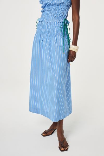 Hovedbilde Fabienne Chapot Yoko Skirt Marina Blue Cozy White