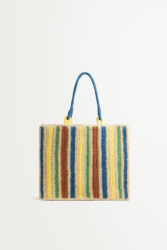 Suncoo Avalon Raffia Tote Bag Multi