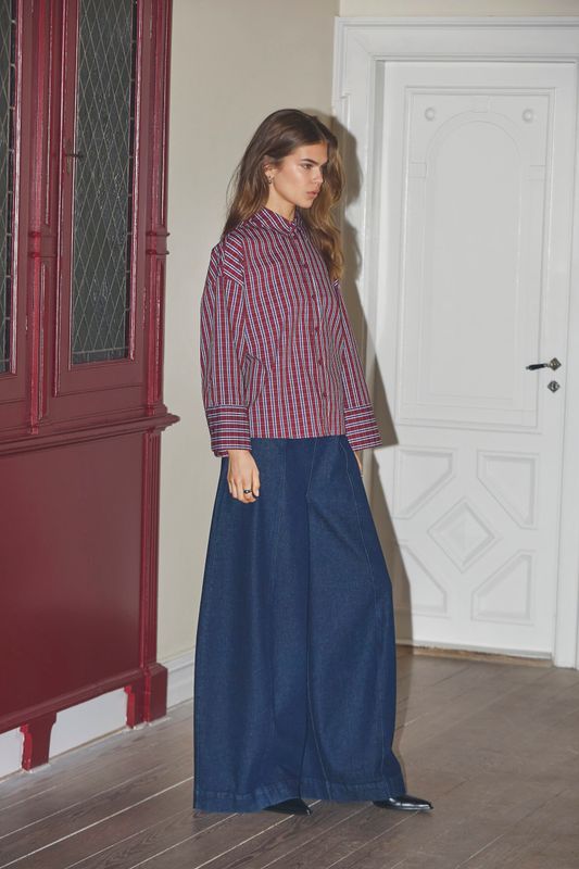 Cocouture Renee Check Cuff Shirt Berry Red