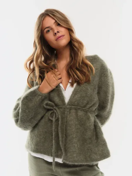 Hovedbilde Ella and il Fredrikke Chunky Cardigan Sage Green