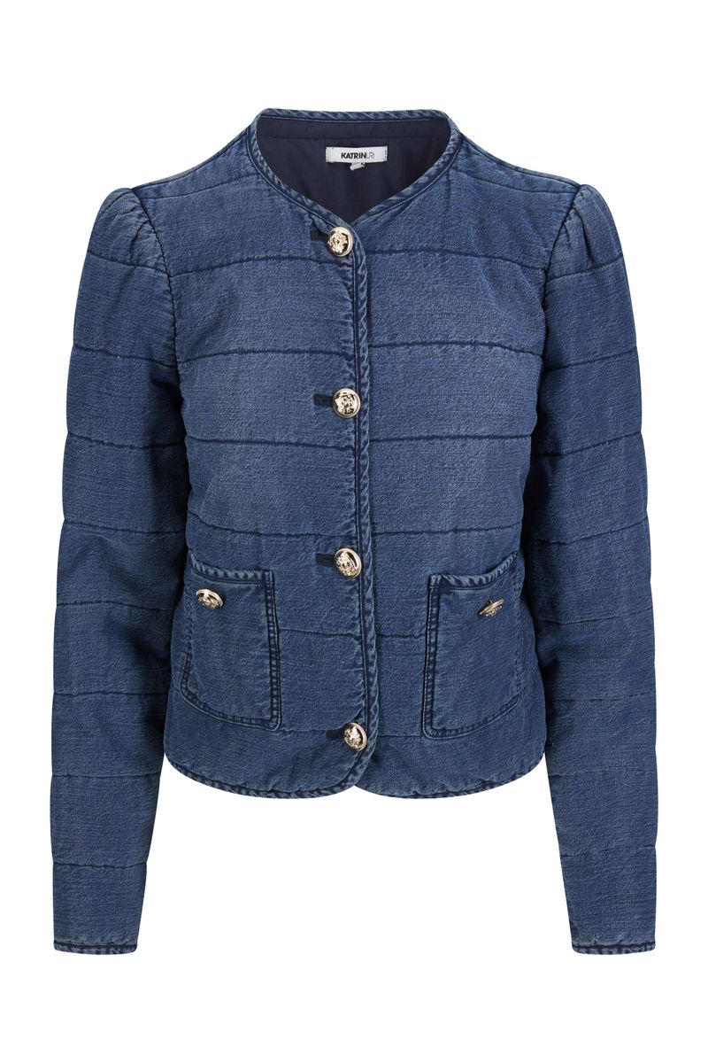 Katrin Uri Firenze Quilted Jacket Dark Blue