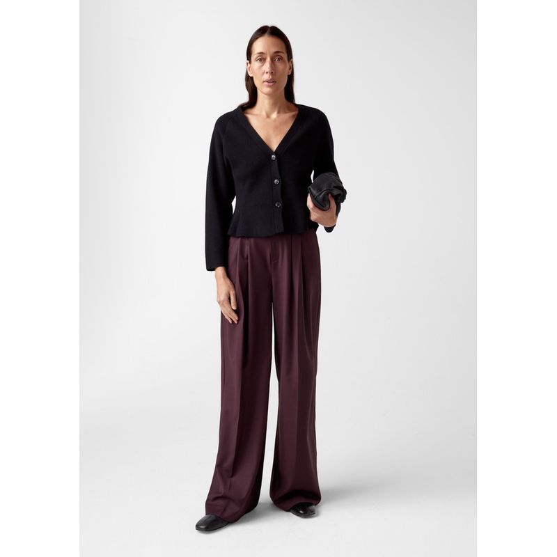 AKS Label Ginny Merino Cardigan Black 