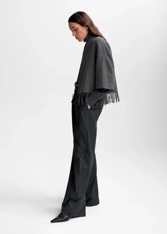 AKS Label Keyla Lambwool Jacket Dark Grey Melange 